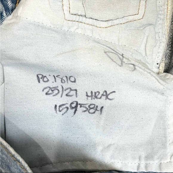 NWT RE/DONE LEVIS High Rise Distressed Vintage Rigid Denim Straight Leg Jeans 26 - Picture 6 of 6